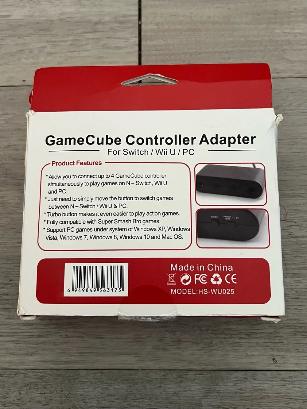 Nintendo GameCube Controller Adapter for Switch/Wii U & PC New open Box